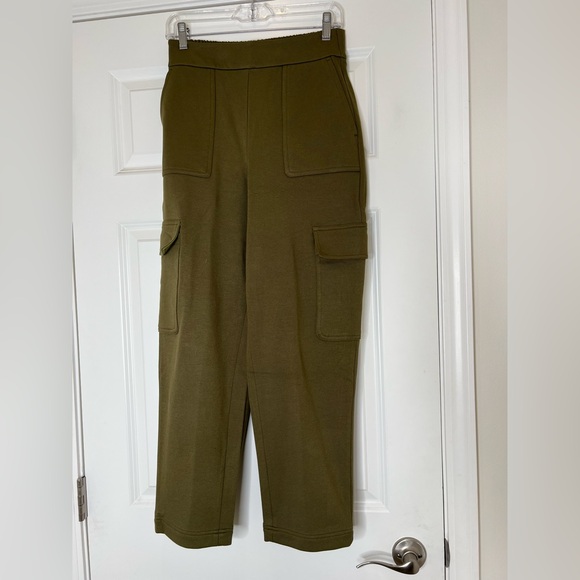 Boden Pull-on Cargo Knit Pants Olive Green Size 6 NWT - Picture 1 of 8